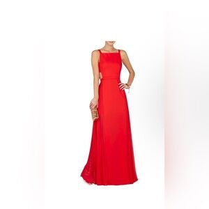 BCBG red open back dress